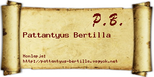 Pattantyus Bertilla névjegykártya